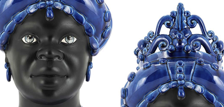 Ваза VASE MORO LADY MED. MAT Blue Ваза VASE MORO LADY MED. MAT Blue - Loft-Concept в Саратове