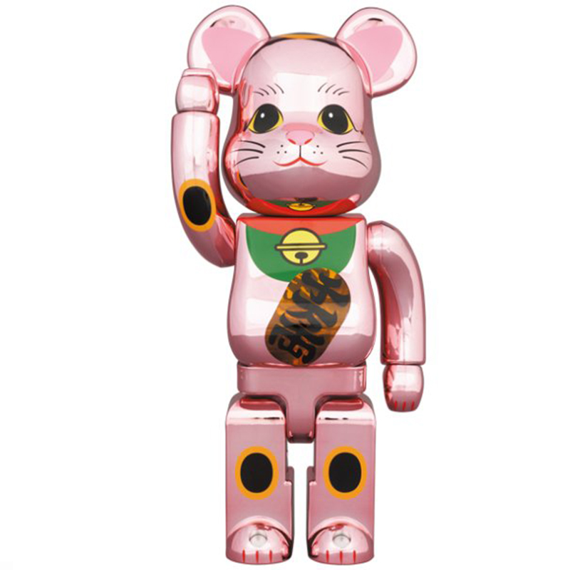 Статуэтка Bearbrick Pink Lucky Cat Розовый Мульти в Саратове | Loft Concept 