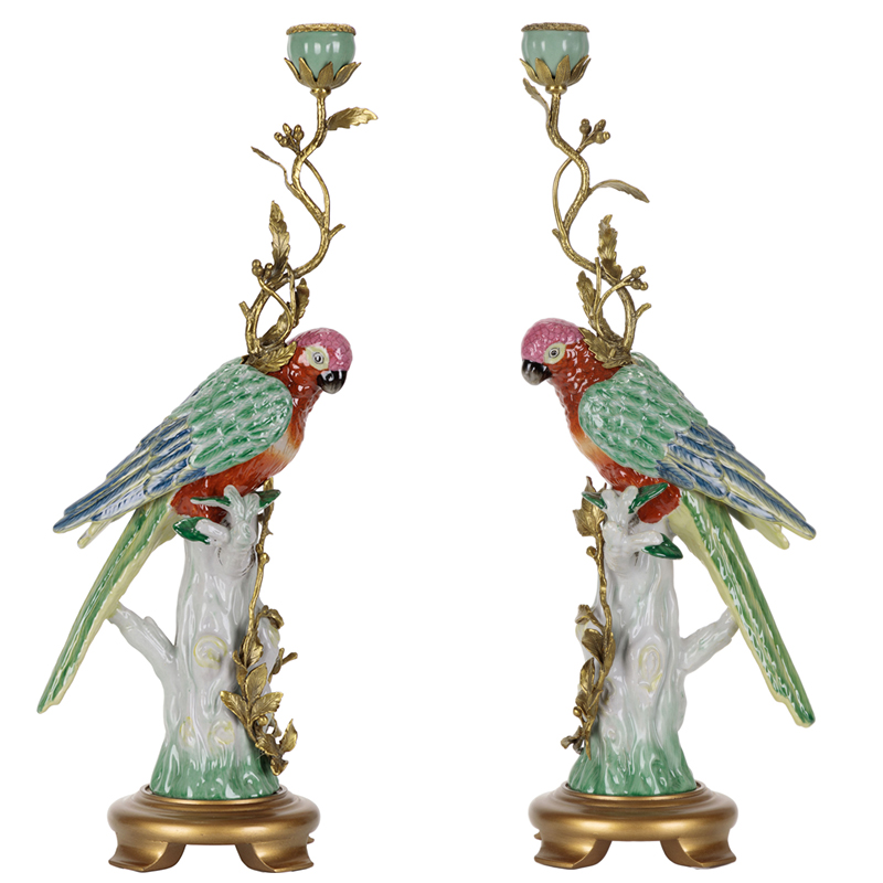 Подсвечник Colorful Parrot L or R Бронза Мульти Подсвечник Colorful Parrot L or R Бронза Мульти в Саратове | Loft Concept