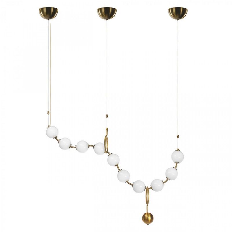 Светодиодный Белые Бусы Larose Guyon COCO CHANDELIER modular 120 см Бронза Белый в Саратове | Loft Concept 