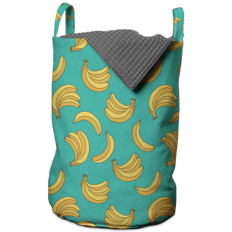 Корзина Bananas Pattern Basket Бирюзовый Желтый в Саратове | Loft Concept 