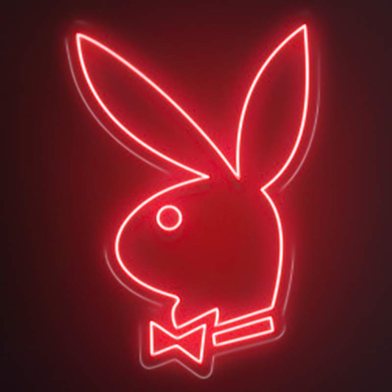 Неоновая настенная лампа Playboy Bunny Neon Wall Lamp Розовый Красный Синий Белый Зеленый Фиолетовый в Саратове | Loft Concept 