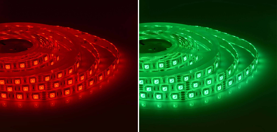 Светодиодная влагозащищенная лента 14,4W/m 60Led/m 5050SMD разноцветная 1M - фото №2