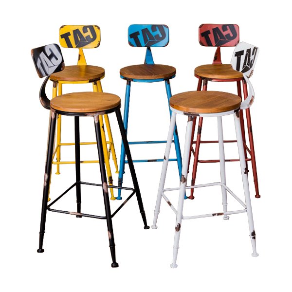 Барный стул Craft Bar Stool Желтый Красный Синий Черный Барный стул Craft Bar Stool Желтый Красный Синий Черный в Саратове | Loft Concept