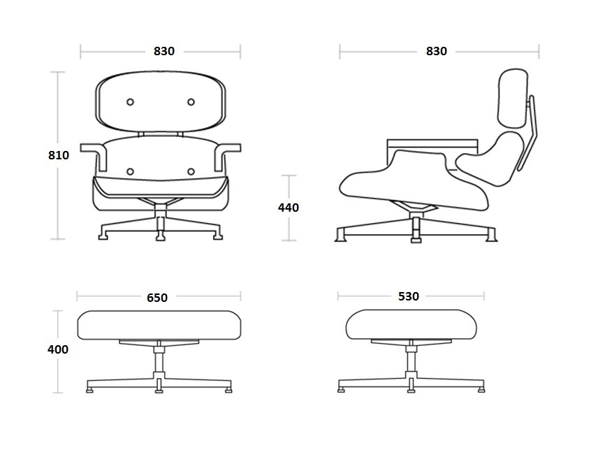 Кресло Eames Lounge Chair & Ottoman в Саратове