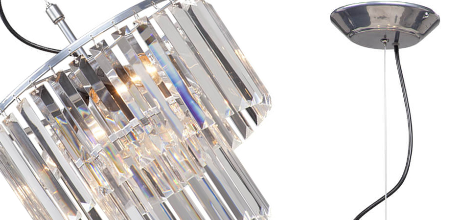 Люстра ODEON CLEAR GLASS 2-TIER Chrome прозрачное стекло D 31 Люстра ODEON CLEAR GLASS 2-TIER Chrome прозрачное стекло D 31 - Loft-Concept в Саратове