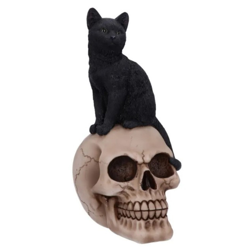 Статуэтка Skull Black Cat Черный в Саратове | Loft Concept 