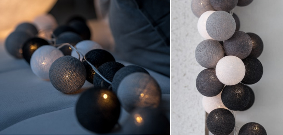 Гирлянда хлопковые фонарики Сotton Ball Antra - Loft-Concept в Саратове