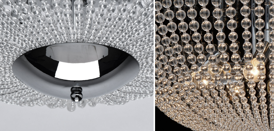 Потолочный светильник Virginia Clear Beads ceiling Chrome S Потолочный светильник Virginia Clear Beads ceiling Chrome S - Loft-Concept в Саратове