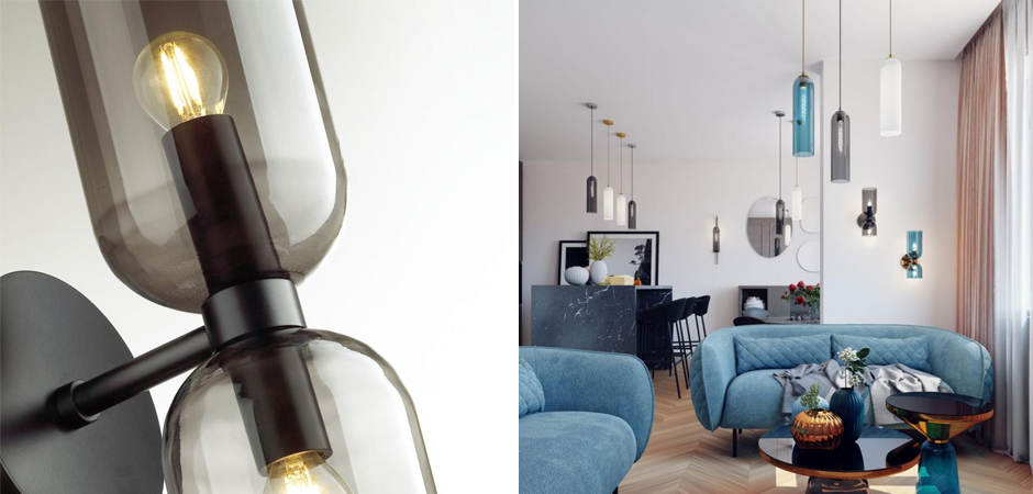 Бра Articolo Double Cup Черное Бра Articolo Double Cup Черное - Loft-Concept в Саратове