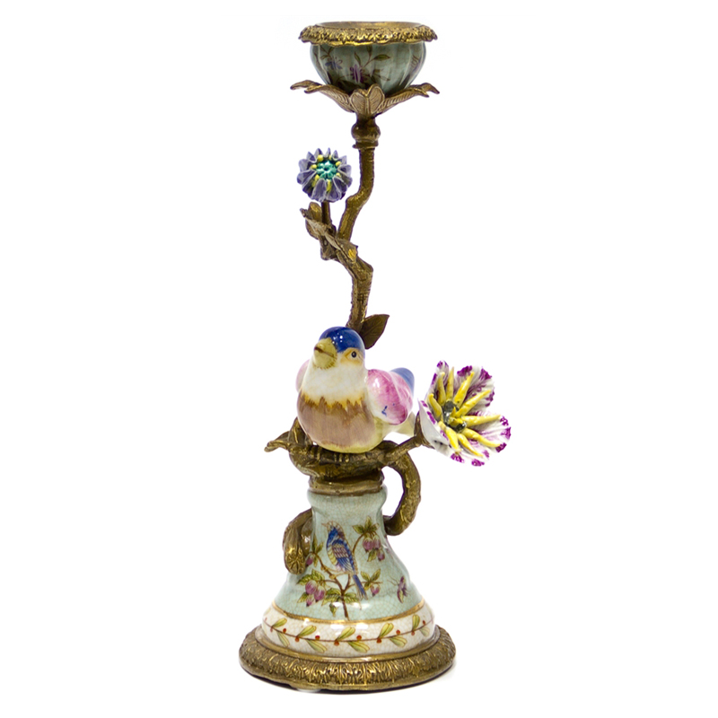Подсвечник Bird on Stand Candlestick Бронза Мульти Подсвечник Bird on Stand Candlestick Бронза Мульти в Саратове | Loft Concept