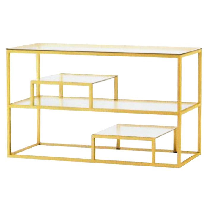 Консоль Step Console Gold Глянцевое золото Прозрачный (Transparent) в Саратове | Loft Concept 