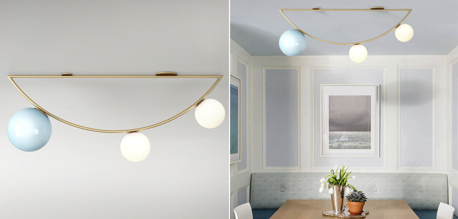 Потолочный светильник Atelier Areti Girlande Ceiling Crescent Blue Потолочный светильник Atelier Areti Girlande Ceiling Crescent Blue - Loft-Concept в Саратове