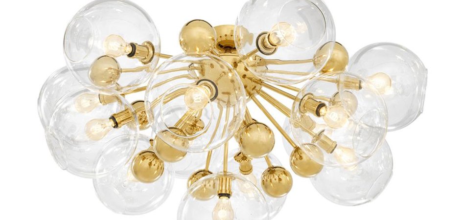 Потолочный светильник Eichholtz Ceiling Lamp Soleil Gold Потолочный светильник Eichholtz Ceiling Lamp Soleil Gold - Loft-Concept в Саратове