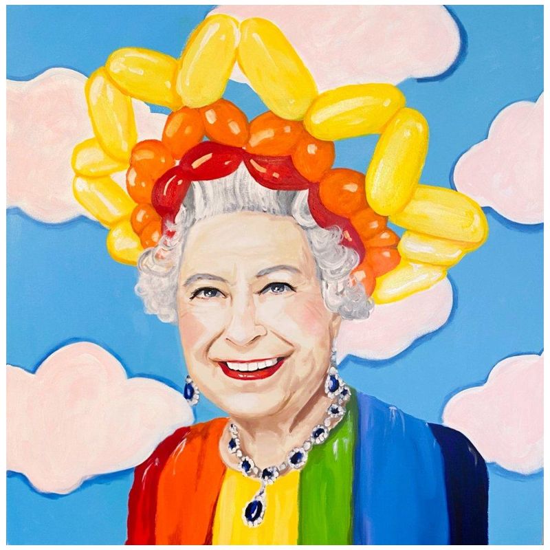 Картина Queen Elizabeth in Balloon Sunshine Crown Мульти в Саратове | Loft Concept 