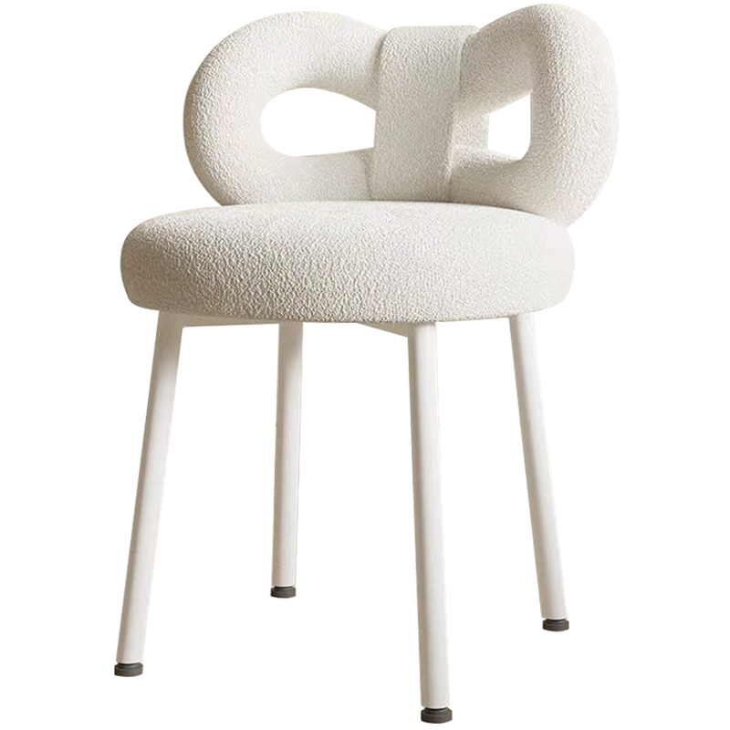 Стул Claire White Boucle Chair Белый в Саратове | Loft Concept 