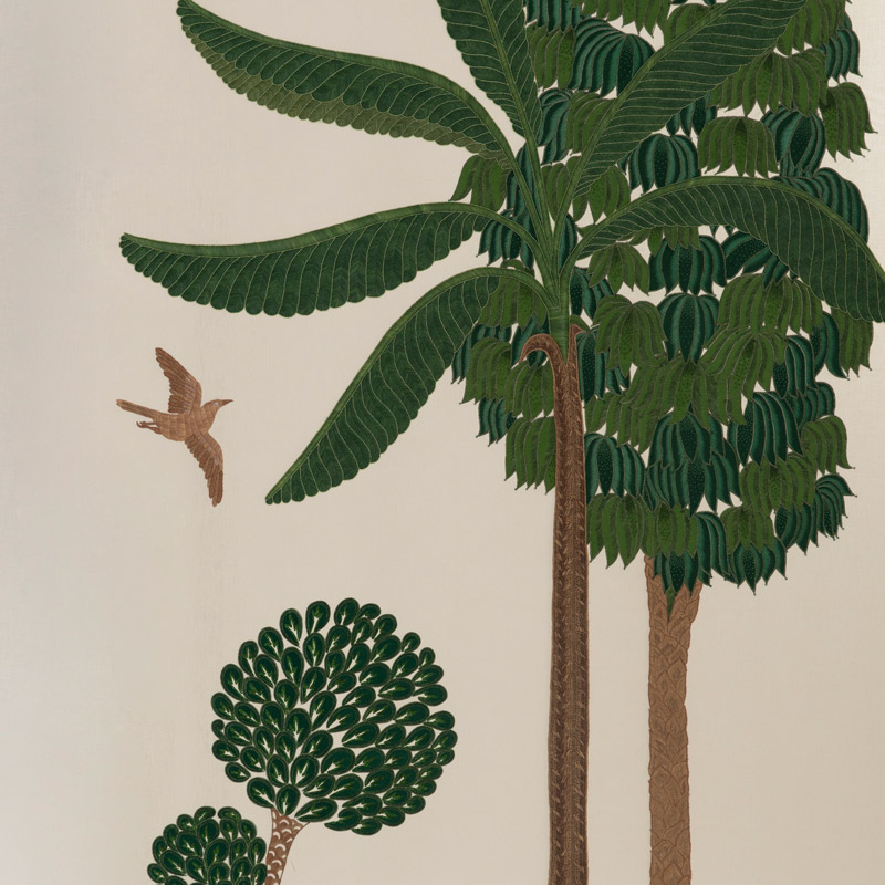 Обои ручная роспись Mughal Trees Original colourway on linen  в Саратове | Loft Concept 