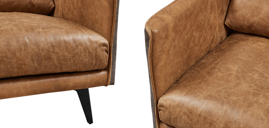 Кресло Caramel Leather & Textiles Armchair Кресло Caramel Leather & Textiles Armchair - Loft-Concept в Саратове