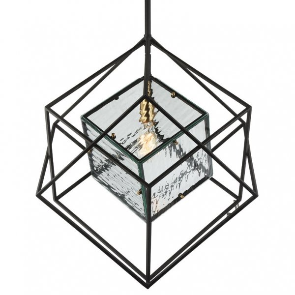 Люстра Glass Cub Pendant 61 Черный в Саратове | Loft Concept 