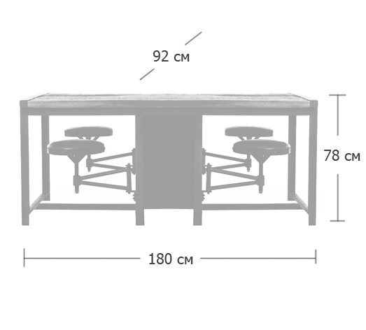 Большой рабочий стол Rupert Work Table Rustic в Саратове