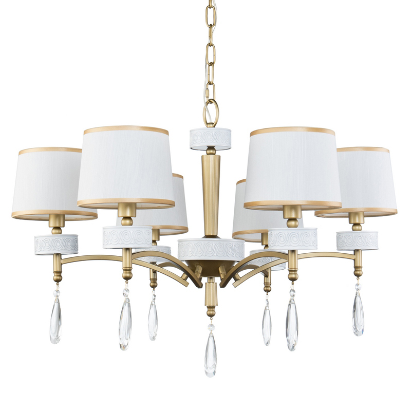 Люстра Dayodore Chandelier 73 Золотой Белый Прозрачный в Саратове | Loft Concept 