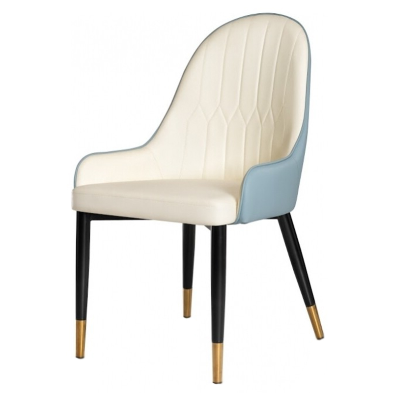 Стул Helen Chair Белый Латунь Голубой Черный Стул Helen Chair Белый Латунь Голубой Черный в Саратове | Loft Concept