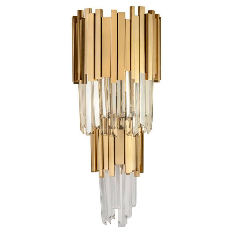 Бра Luxxu Modern Cascade Wall Lamp Gold 58 Золотой Прозрачное Стекло в Саратове | Loft Concept 