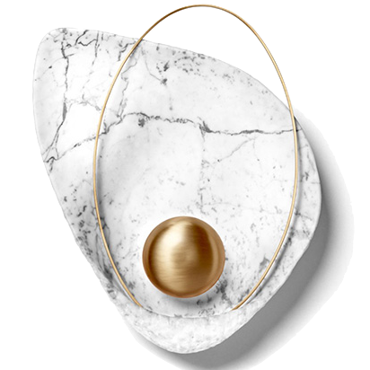 Бра Ginger & Jagger Pearl WALL LAMP Латунь Белый Мрамор Bianco Бра Ginger & Jagger Pearl WALL LAMP Латунь Белый Мрамор Bianco в Саратове | Loft Concept