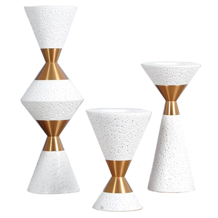 Подсвечник Taper white Белый Золотой Подсвечник Taper white Белый Золотой в Саратове | Loft Concept