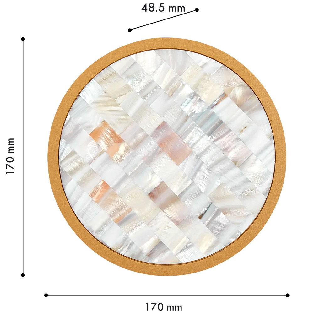Бра в форме диска с перламутровыми прямоугольниками из морской ракушки Touch of Marine Charm в Саратове