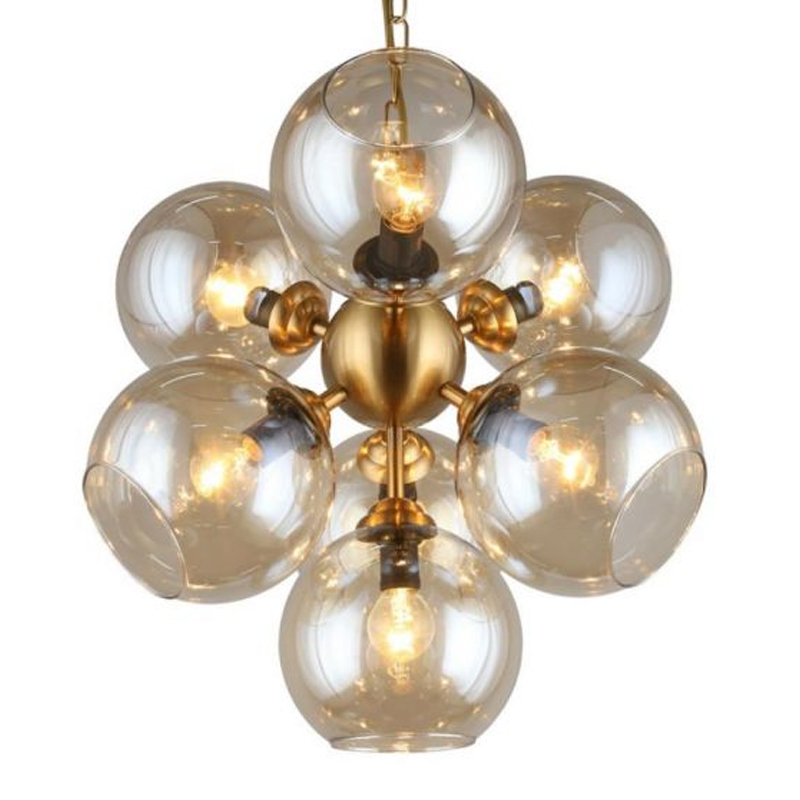Люстра с дымчатым стеклом Bubble Glass Bronze Люстра с дымчатым стеклом Bubble Glass Bronze - Loft-Concept в Саратове