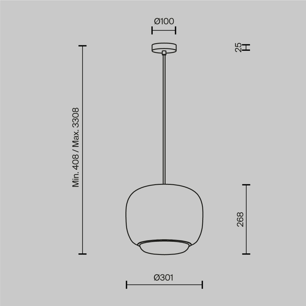 Подвесной светильник Brio Белый 3000К 20Вт в Саратове