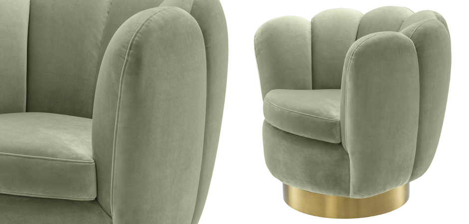 Кресло Eichholtz Swivel Chair Mirage pistache green Кресло Eichholtz Swivel Chair Mirage pistache green - Loft-Concept в Саратове