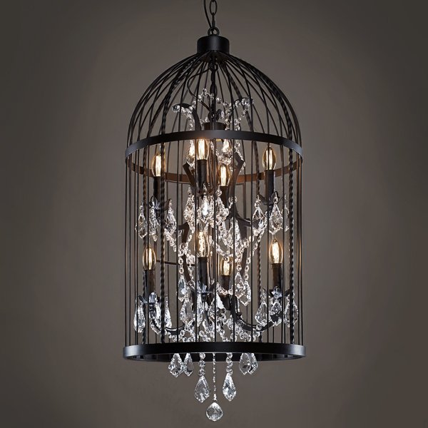 Люстра Steampunk Birdcage Chandelier 45 black Черный в Саратове | Loft Concept 