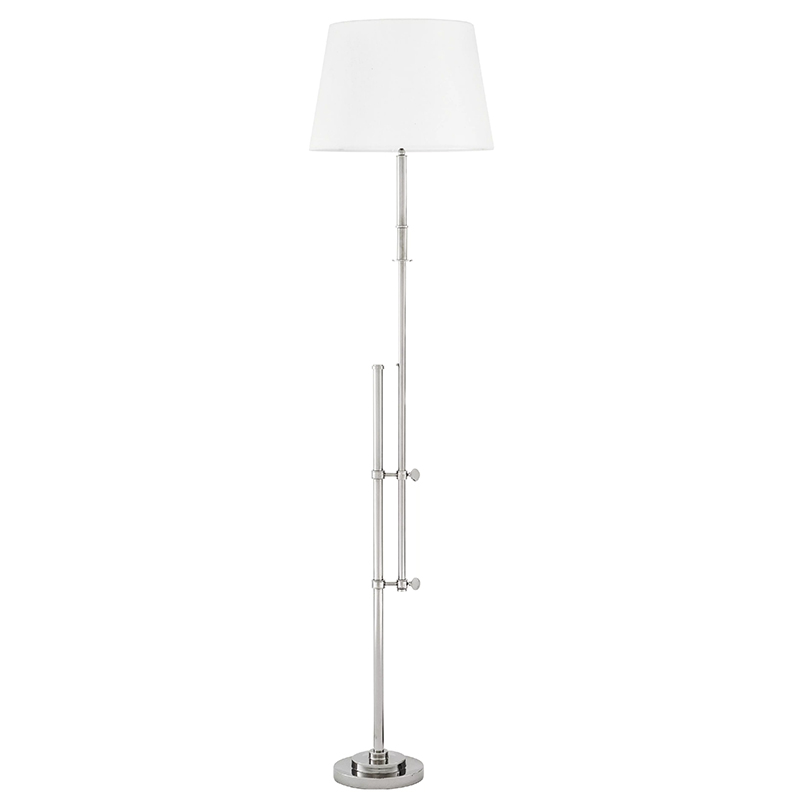 Торшер Eichholtz Floor Lamp Gordini Nickel Никель Белый в Саратове | Loft Concept 