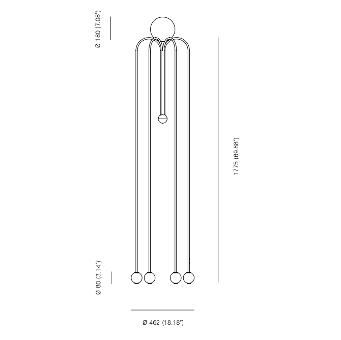 Торшер Michael Anastassiades Fontana Amorosa  Bellagio в Саратове