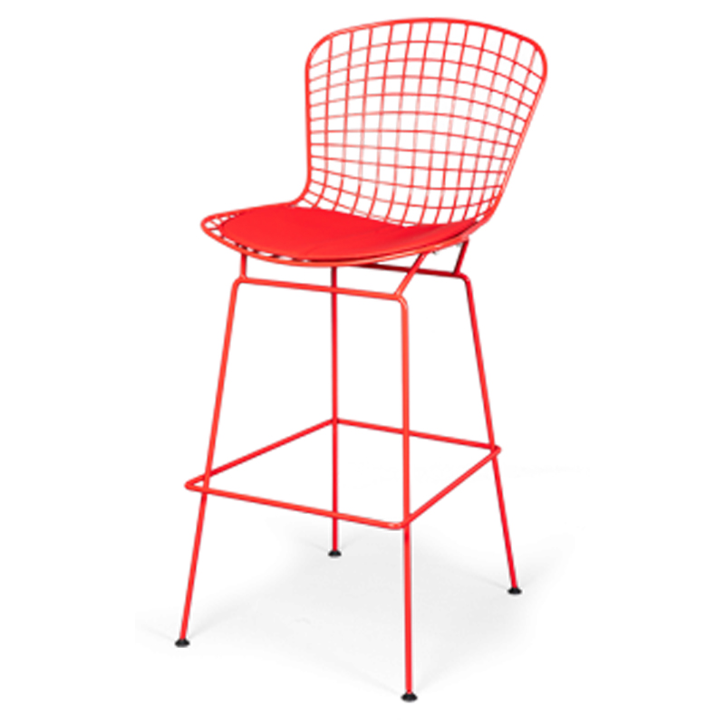 Барный стул Bertoia Barstool Red Красный в Саратове | Loft Concept 