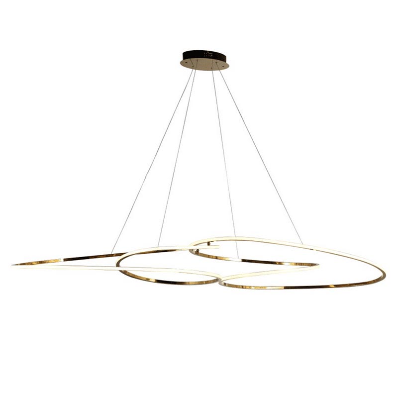 Люстра Adenor Ring Horizontal Gold Chandelier Золотой в Саратове | Loft Concept 