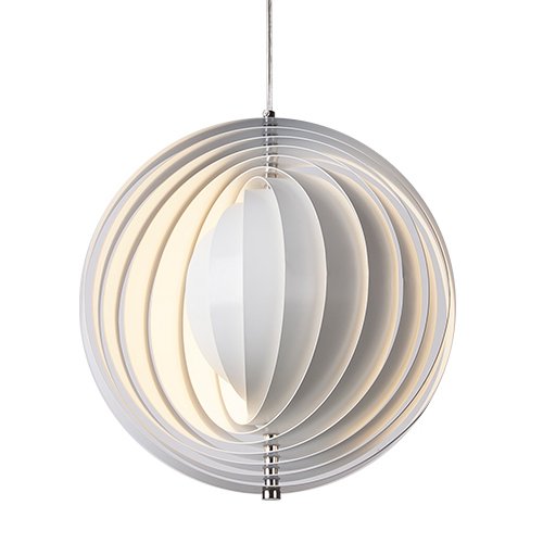 Подвесной светильник Led Pendant Rotates Space Ball Metal Белый в Саратове | Loft Concept 