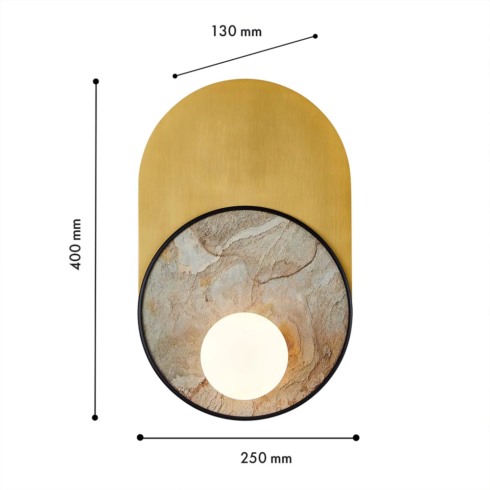 Бра с каменным диском в металлической раме Sandstone Painting в Саратове