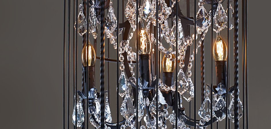 Люстра Steampunk Birdcage Chandelier 45 black Люстра Steampunk Birdcage Chandelier 45 black - Loft-Concept в Саратове