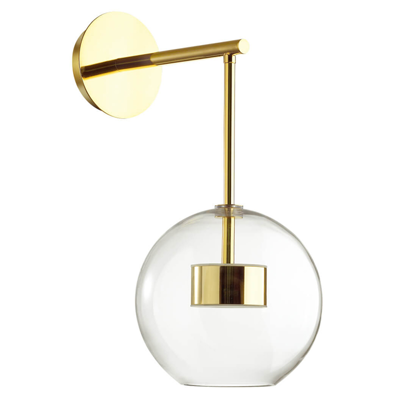 Бра Transparent Bubble Sconce gold Прозрачный Глянцевое золото Бра Transparent Bubble Sconce gold Прозрачный Глянцевое золото в Саратове | Loft Concept