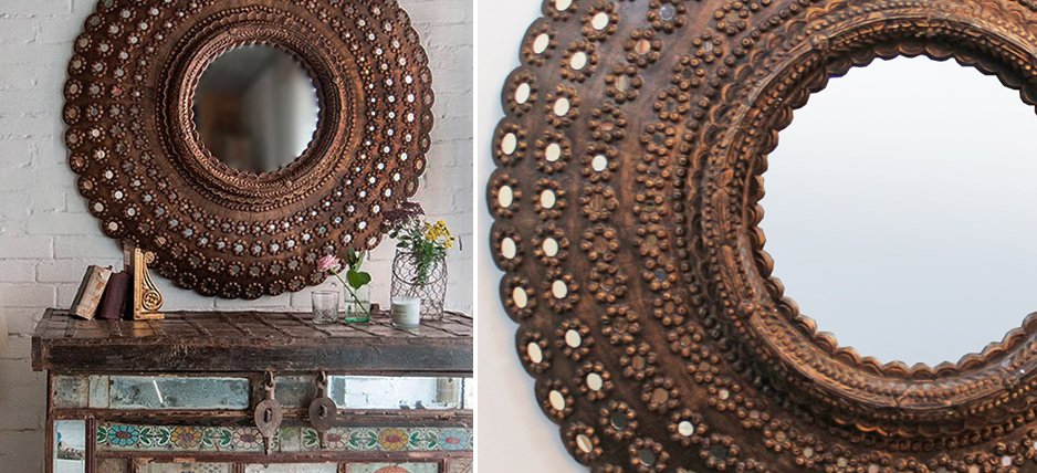 Зеркало Peacock Mirrors circle Restoration Hardware Зеркало Peacock Mirrors circle Restoration Hardware - Loft-Concept в Саратове