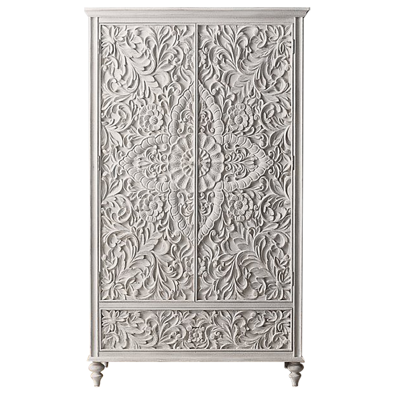 Шкаф Indian Antique White Furniture Cabinet белый Белый в Саратове | Loft Concept 