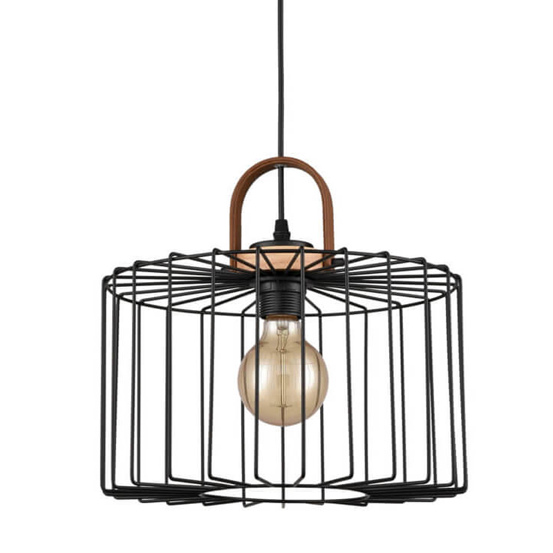 Подвесной светильник Cage Wire Color black D32 Черный в Саратове | Loft Concept 