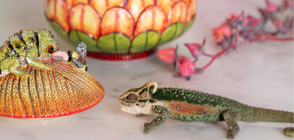 Шкатулка Хамелеон Chameleon on Floral Box Шкатулка Хамелеон Chameleon on Floral Box - Loft-Concept в Саратове