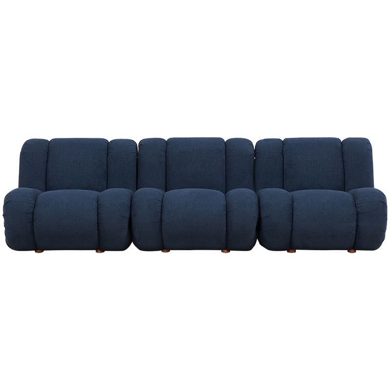 Модульный диван Erasmus Modular Sofa Blue Синий Коричневый в Саратове | Loft Concept 