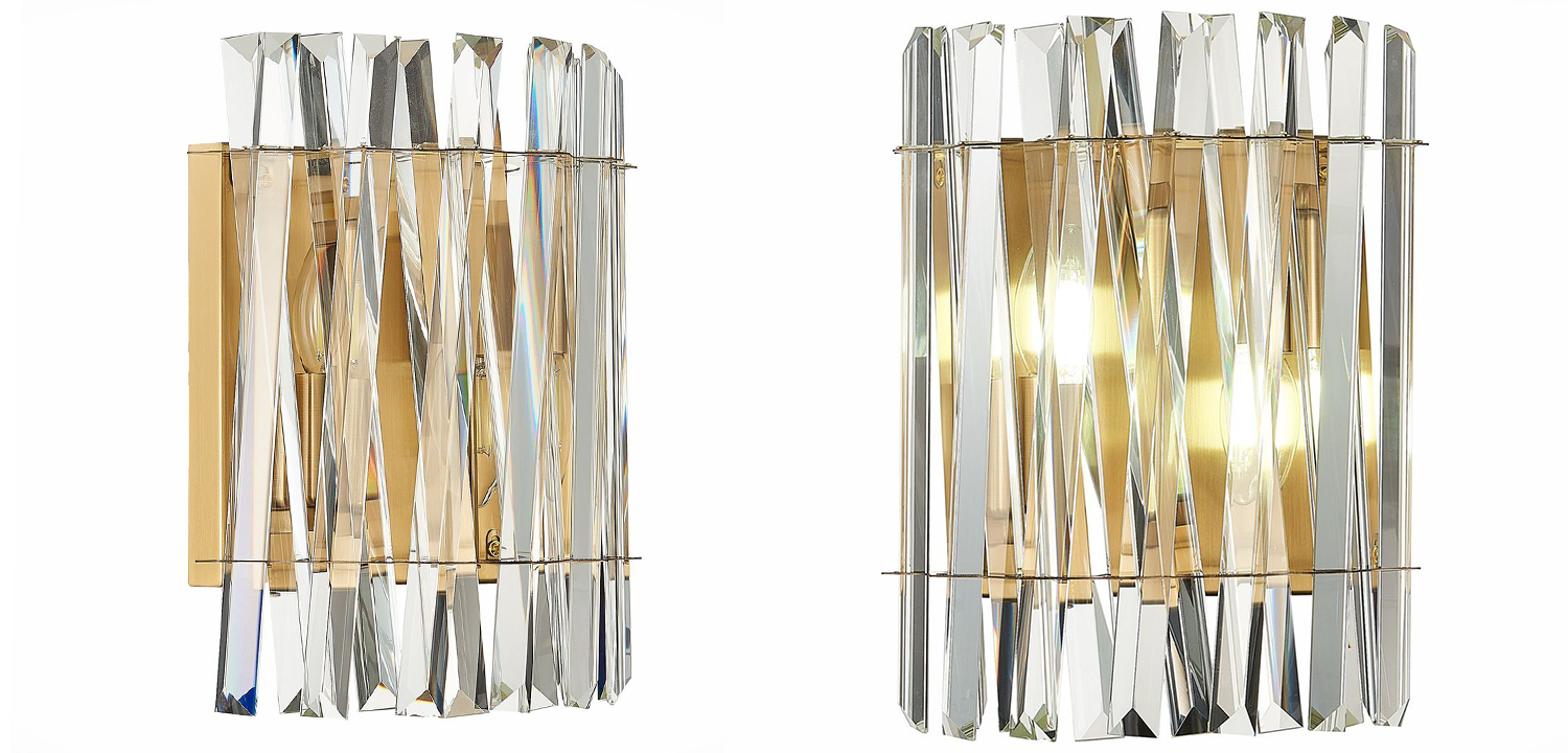 Бра Kaeden Glass Gold Wall Lamp - фото