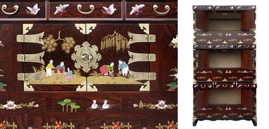 Китайский кабинетный шкаф Chinese cabinet "promenade" Китайский кабинетный шкаф Chinese cabinet "promenade" - Loft-Concept в Саратове