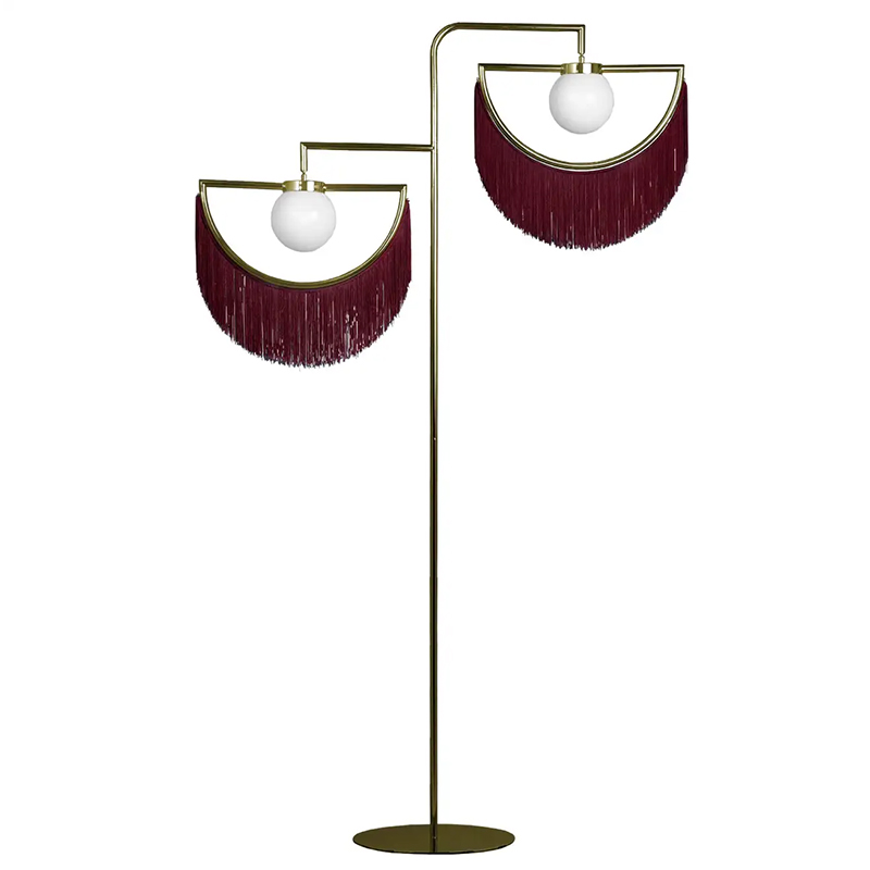 Торшер Wink Standing Lamp by Houtique Wine Золотой Бургундский красный в Саратове | Loft Concept 